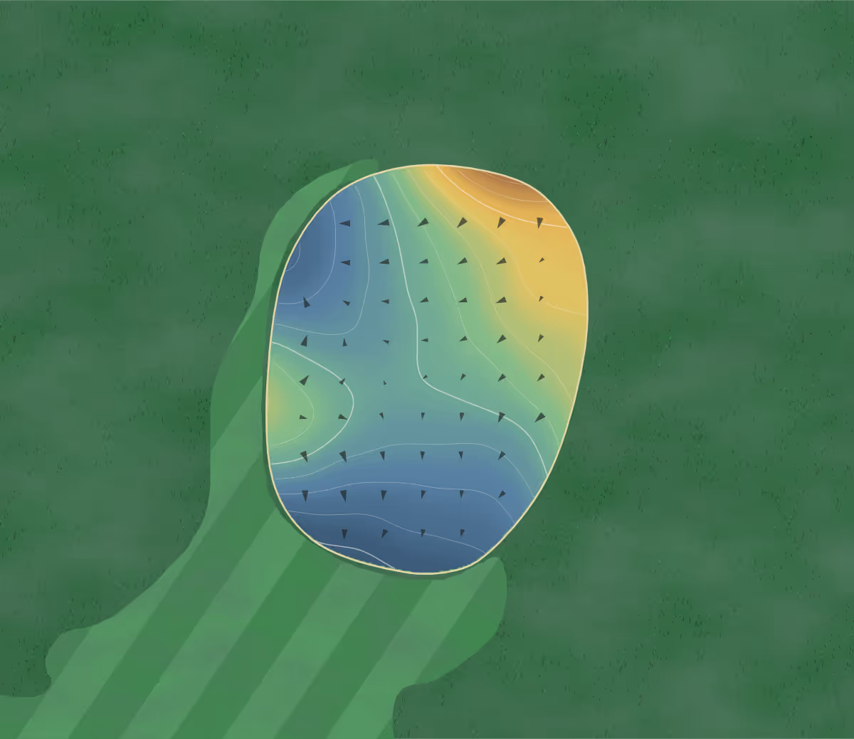 Green contour map of Farwell in Farwell, New Mexico: 71 elevation contours at a 3-inch interval with fall-line arrows, traced from 1-meter lidar