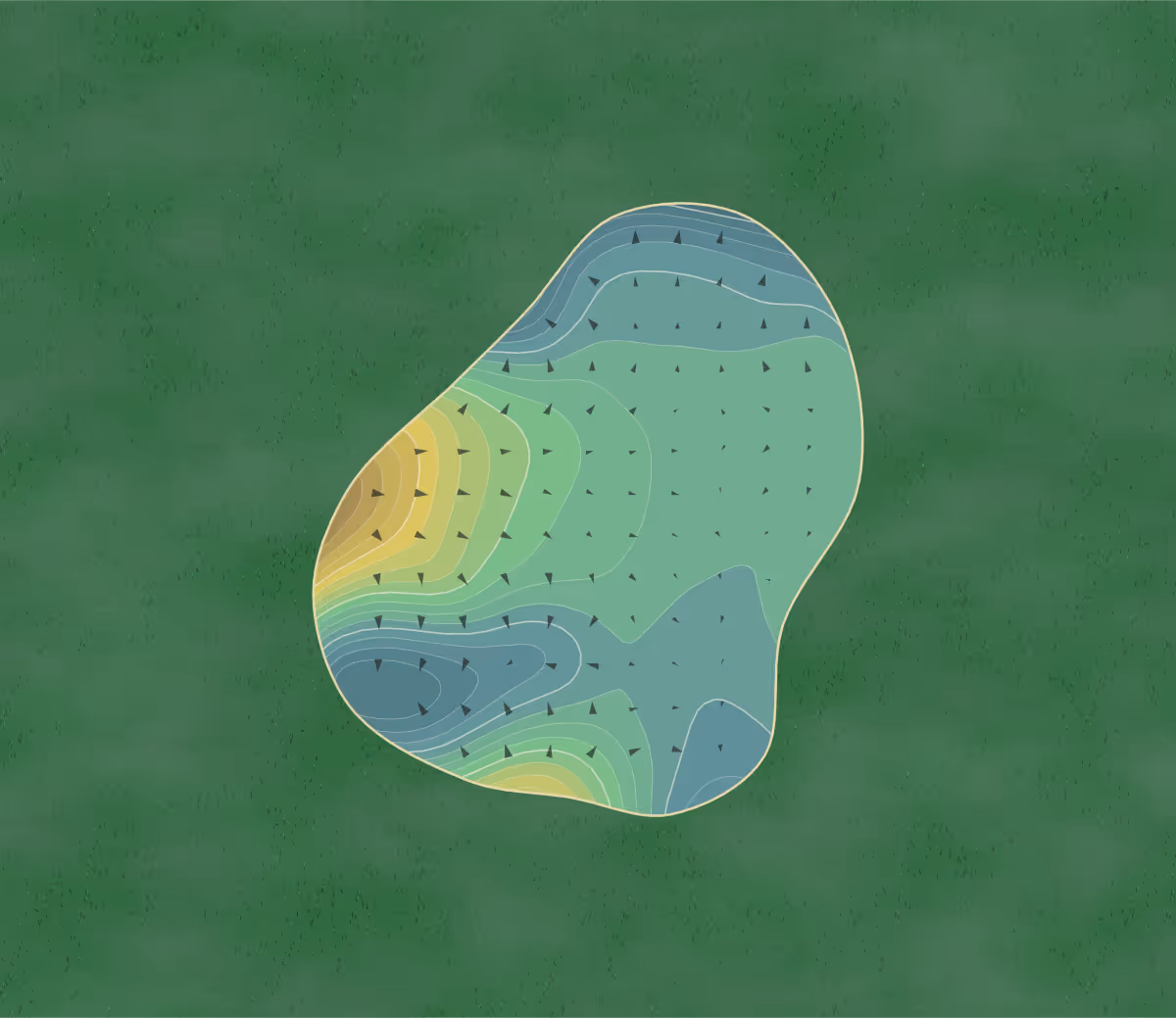 Green contour map of Firestone in Akron, Ohio — 783 elevation contours at a 3-inch interval with fall-line arrows, traced from 1-meter lidar