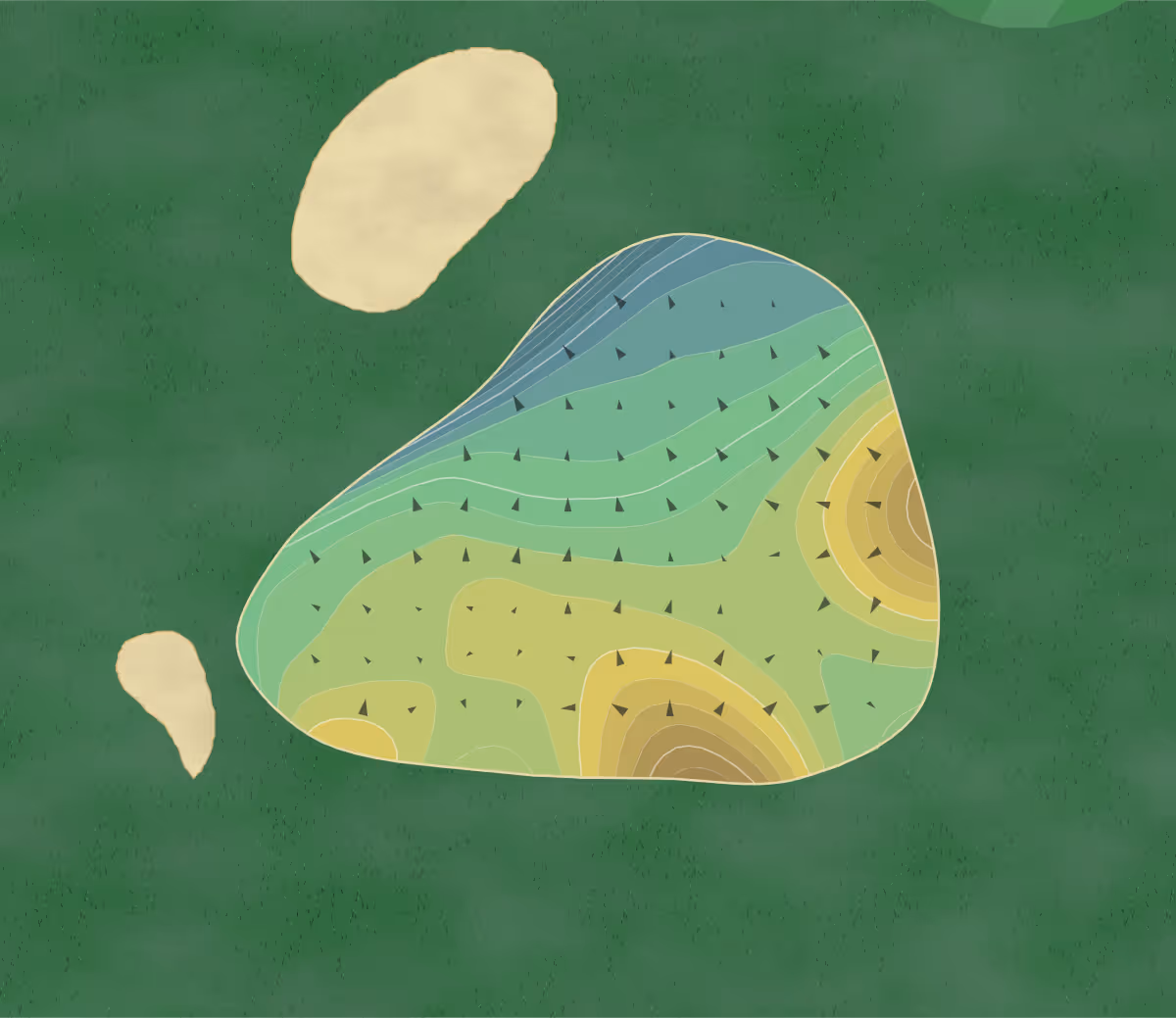 Green contour map of Firethorn in Lincoln, Nebraska — 208 elevation contours at a 3-inch interval with fall-line arrows, traced from 1-meter lidar