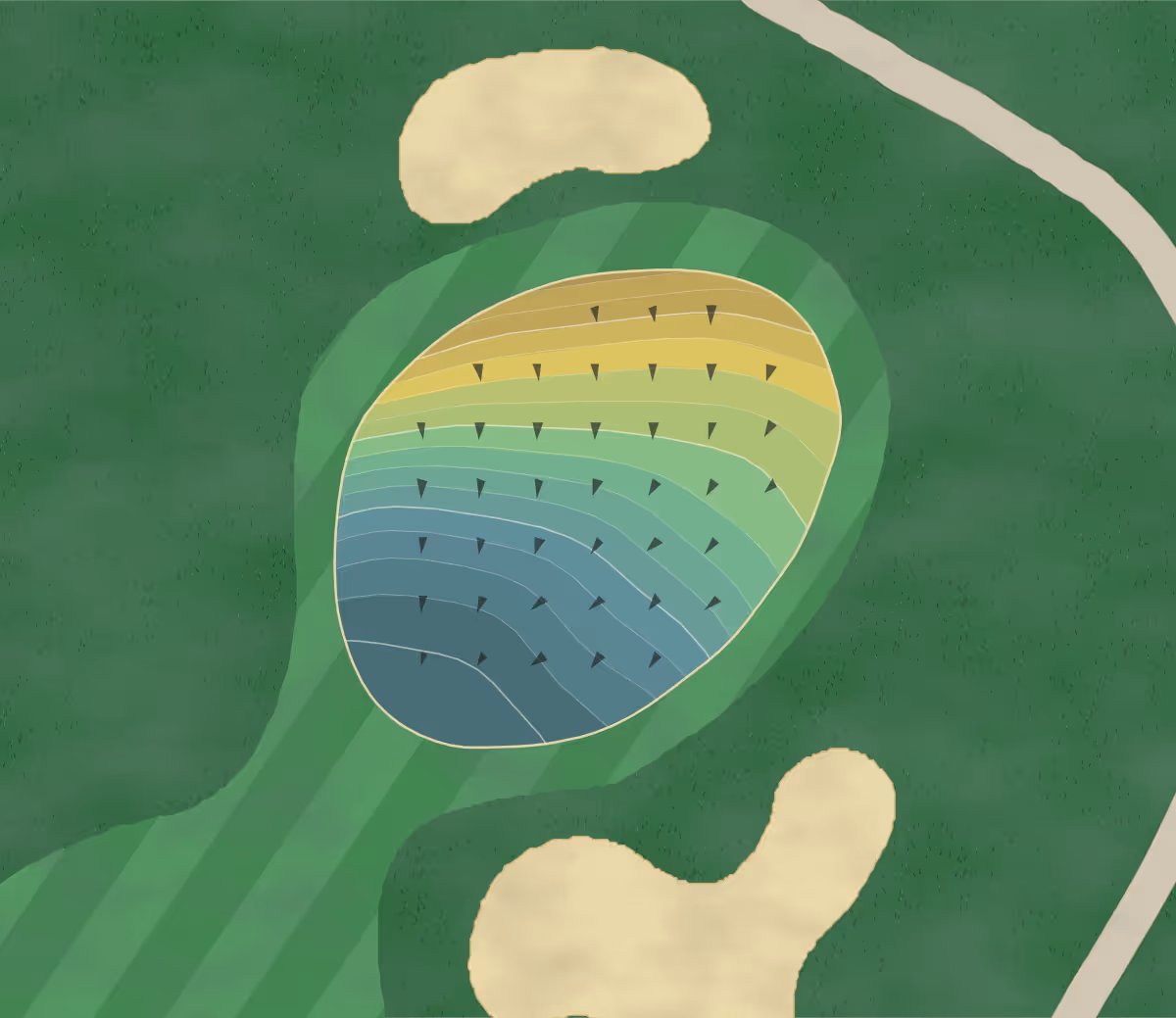 Green contour map of Flushing Valley in Flushing, Michigan — 147 elevation contours at a 3-inch interval with fall-line arrows, traced from 1-meter lidar
