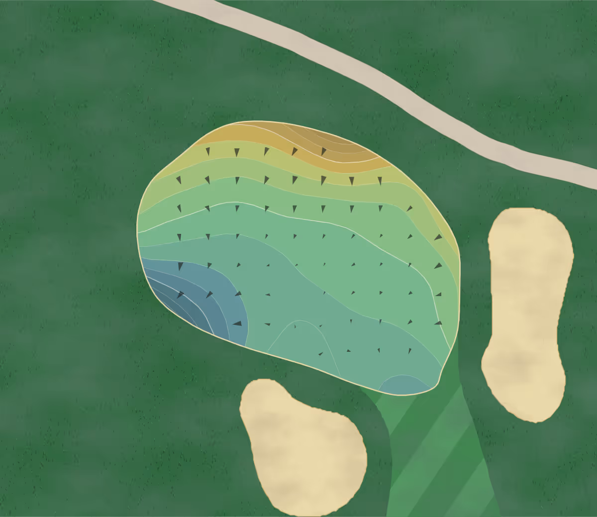 Green contour map of Fort Mill in Fort Mill, South Carolina — 169 elevation contours at a 3-inch interval with fall-line arrows, traced from 1-meter lidar