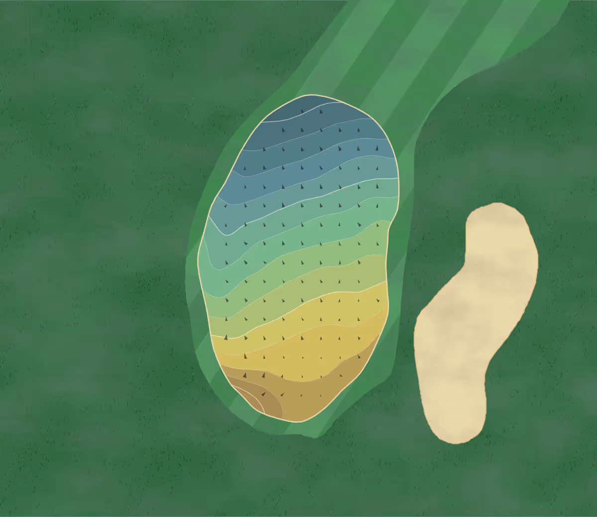 Green contour map of Fox Lake in Fox Lake, Wisconsin — 138 elevation contours at a 3-inch interval with fall-line arrows, traced from 1-meter lidar