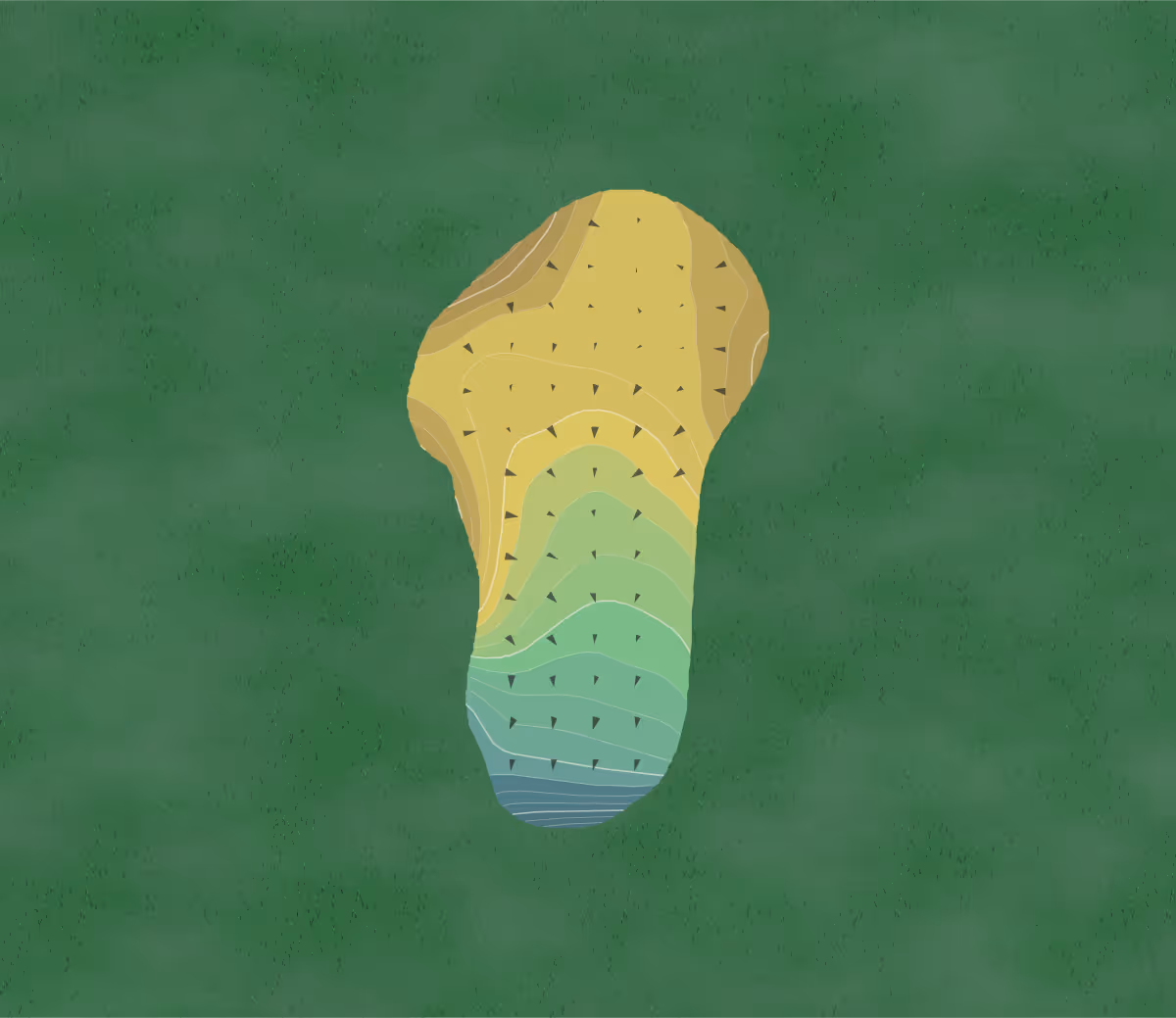 Green contour map of French Camp in Manteca, California — 98 elevation contours at a 3-inch interval with fall-line arrows, traced from 1-meter lidar