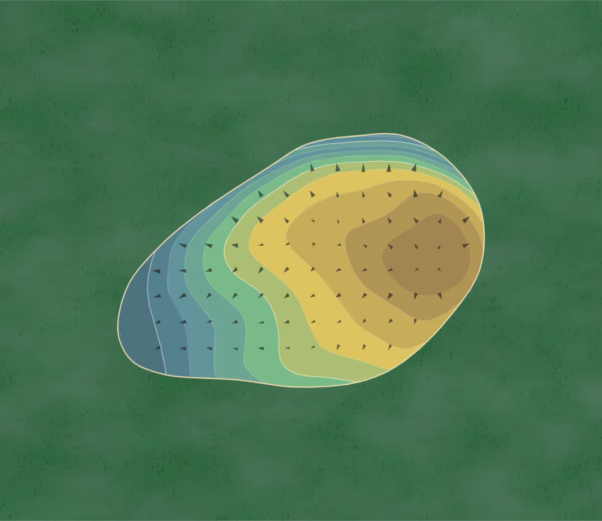 Green contour map of Friendly Meadows in Hamersville, Ohio — 163 elevation contours at a 3-inch interval with fall-line arrows, traced from 1-meter lidar