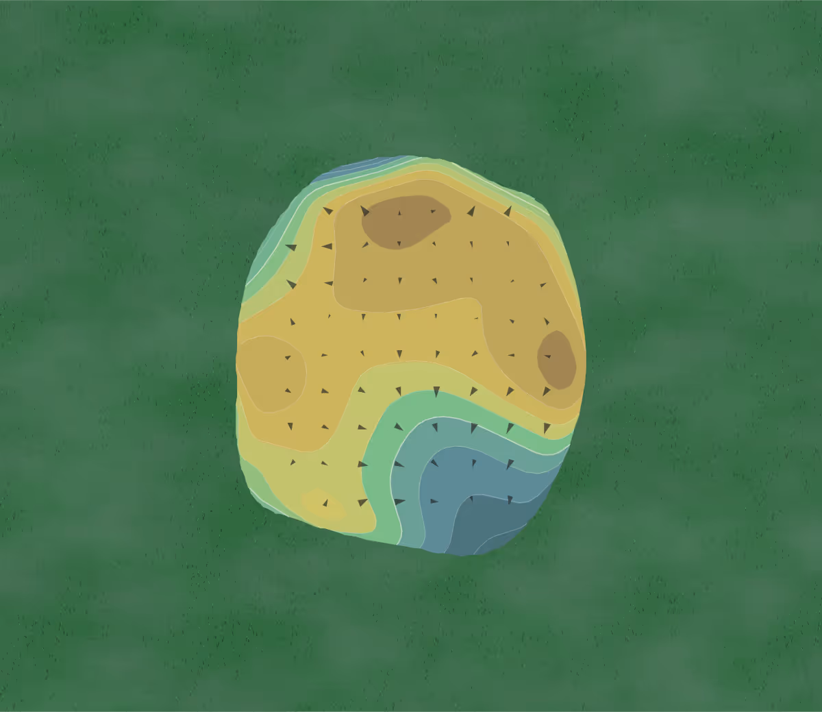 Green contour map of Furman in Greenville, South Carolina — 196 elevation contours at a 3-inch interval with fall-line arrows, traced from 1-meter lidar