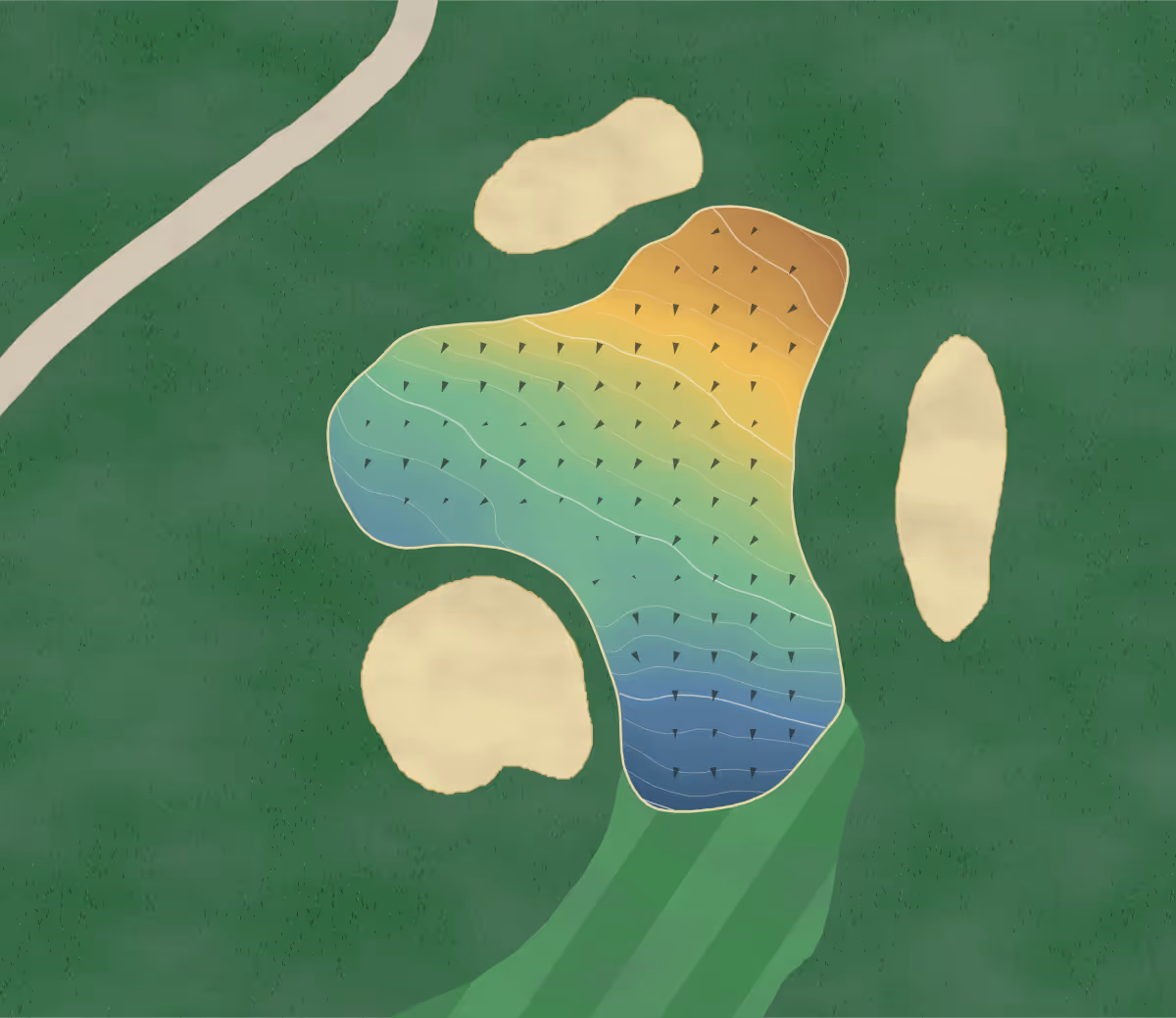 Green contour map of Gallery in Oak Harbor, Washington: 170 elevation contours at a 3-inch interval with fall-line arrows, traced from 1-meter lidar