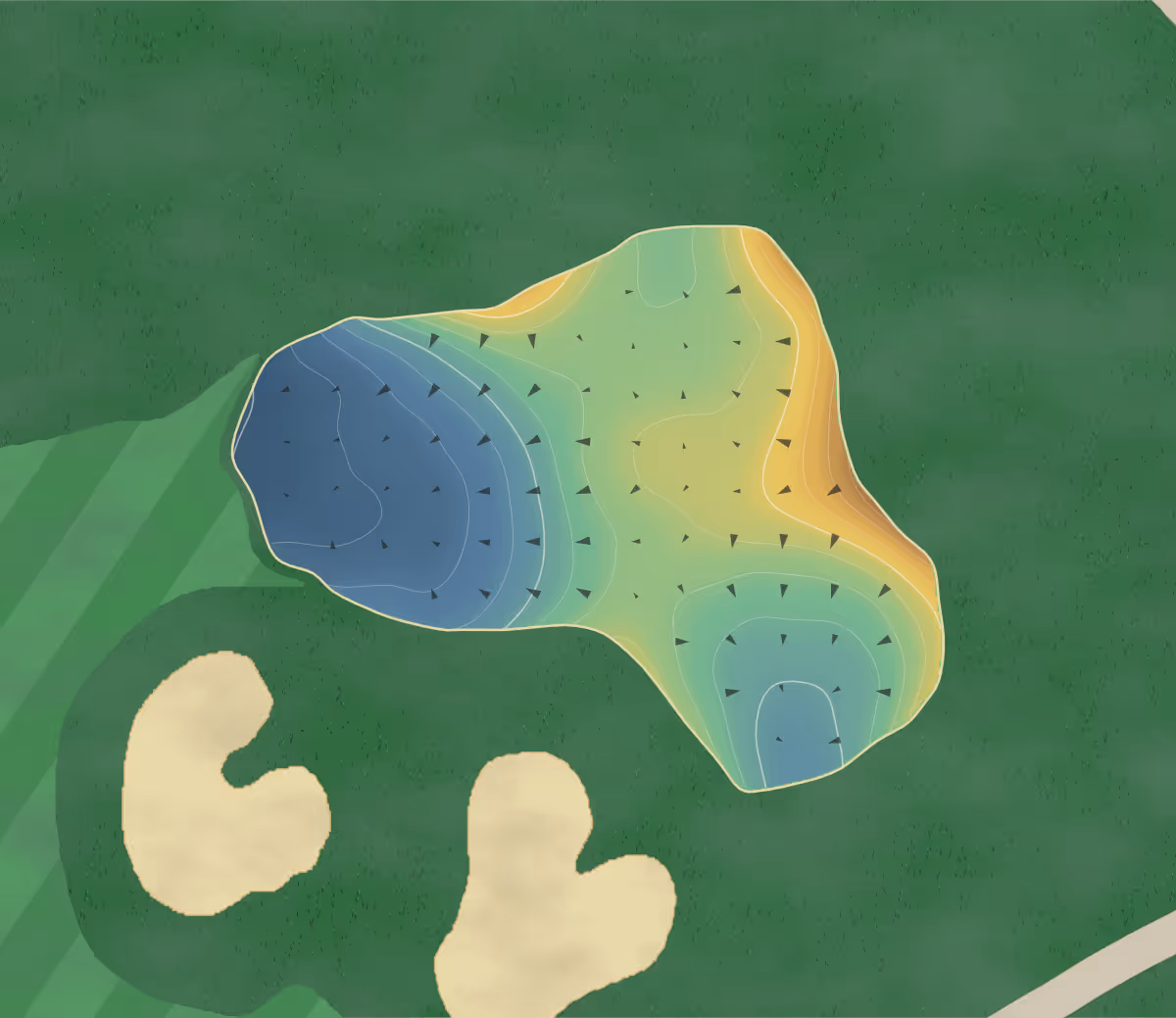 Green contour map of Garrison Lake in Smyrna, Delaware — 179 elevation contours at a 3-inch interval with fall-line arrows, traced from 1-meter lidar