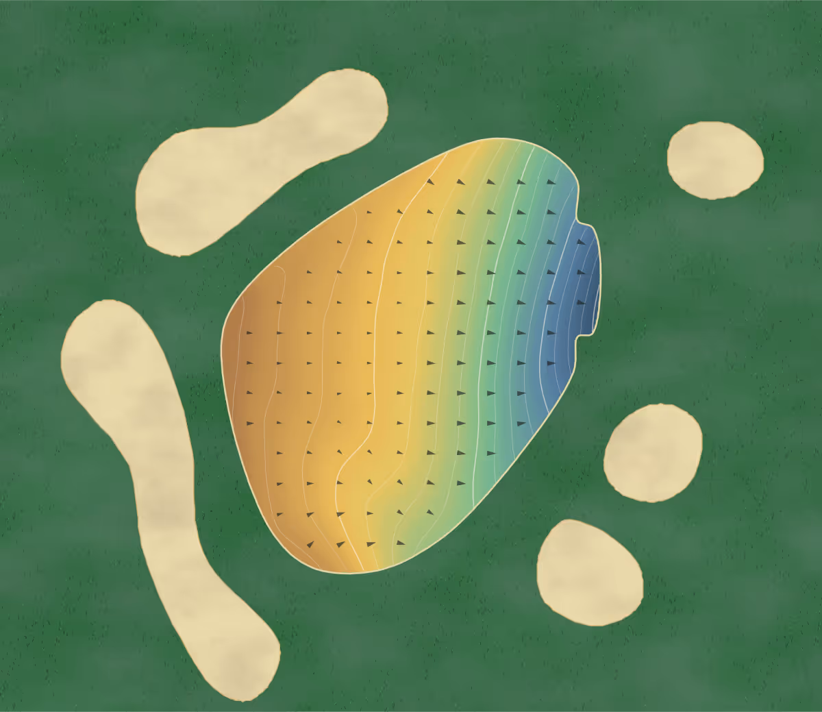 Green contour map of Eagle Pointe in Bloomington, Indiana: 94 elevation contours at a 3-inch interval with fall-line arrows, traced from 1-meter lidar