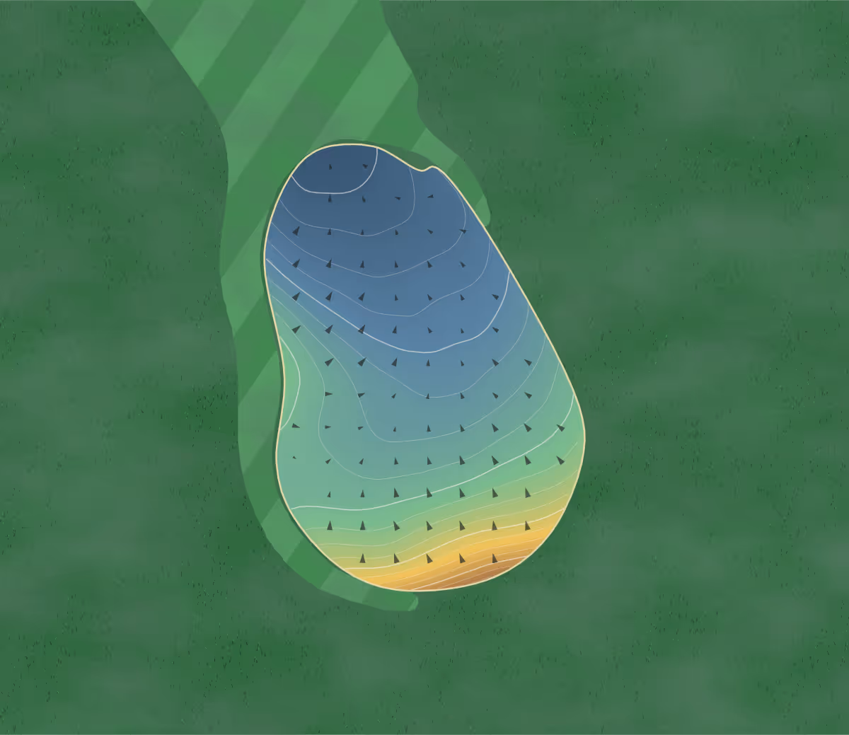 Green contour map of Gene Torres in Las Vegas, New Mexico: 122 elevation contours at a 3-inch interval with fall-line arrows, traced from 1-meter lidar