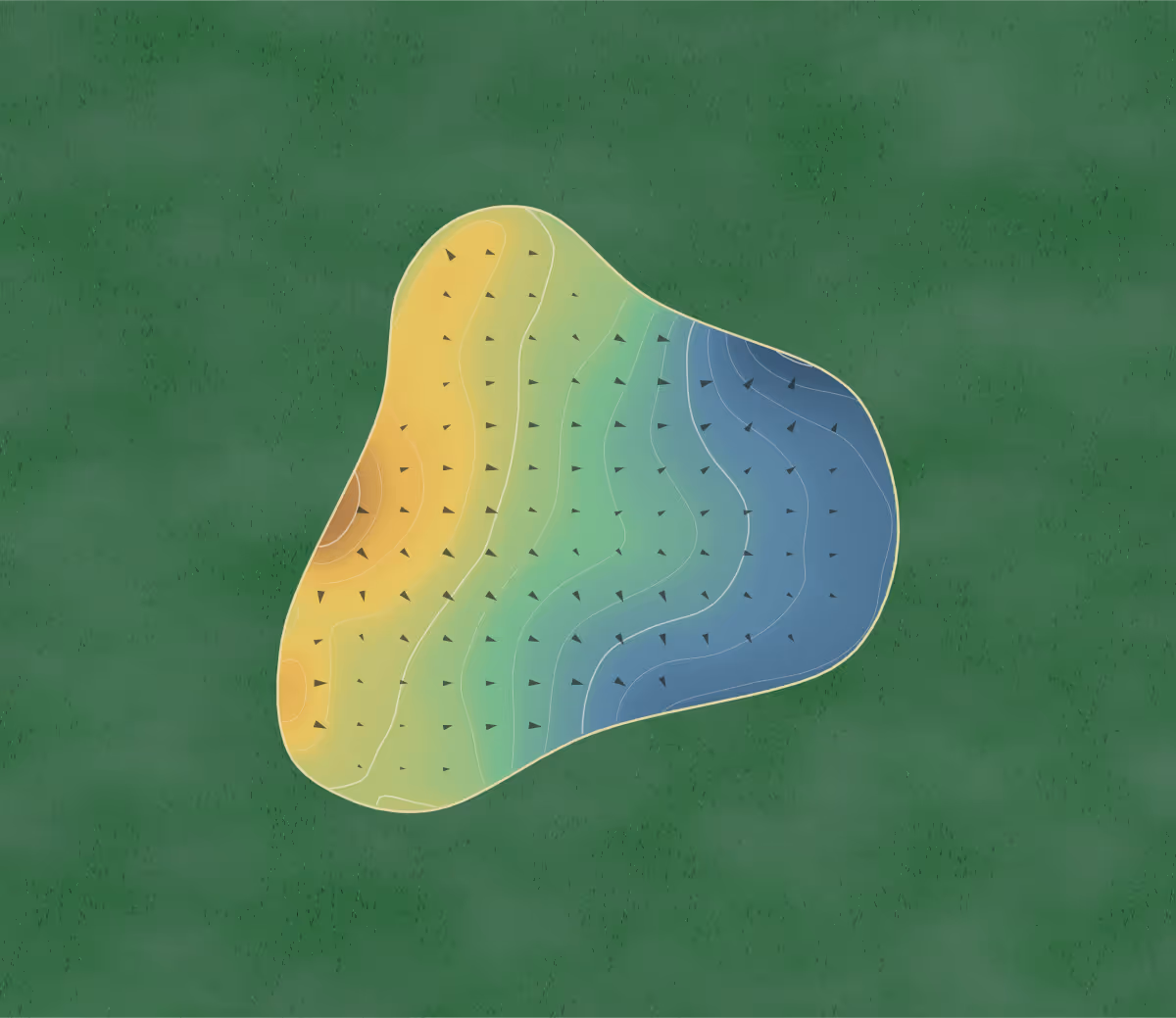 Green contour map of Genegantslet in Greene, New York: 147 elevation contours at a 3-inch interval with fall-line arrows, traced from 1-meter lidar