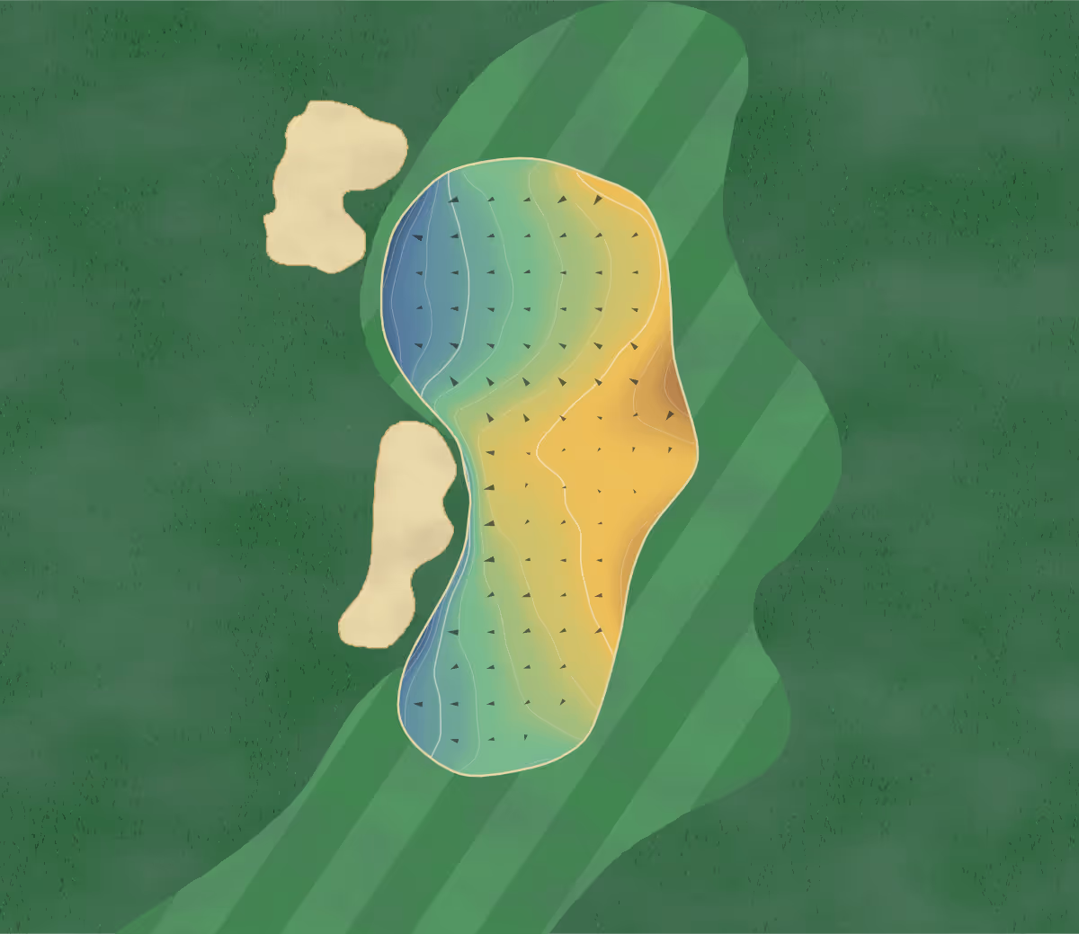 Green contour map of Gentle Creek in Prosper, Texas: 183 elevation contours at a 3-inch interval with fall-line arrows, traced from 1-meter lidar