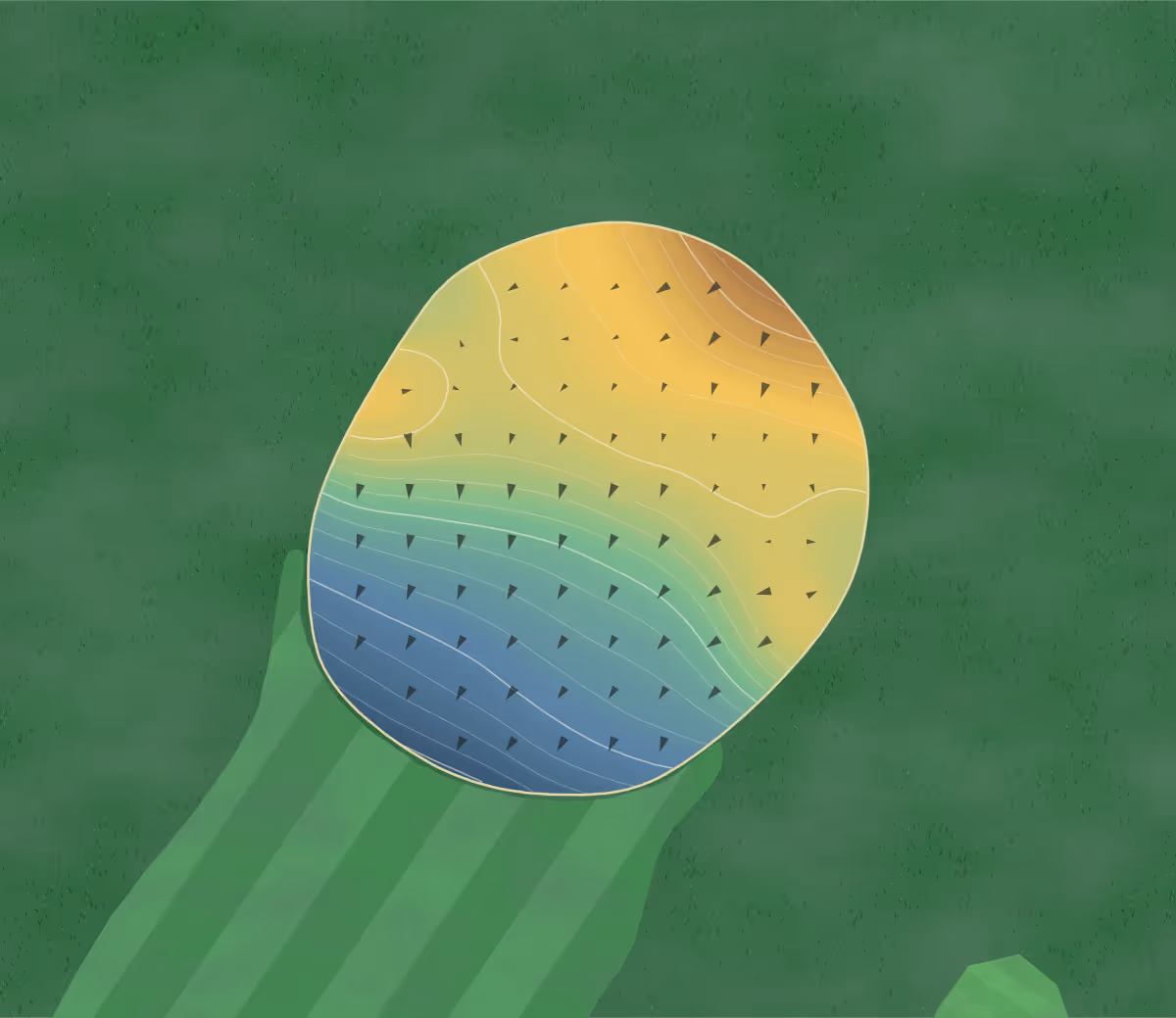 Green contour map of Glasgow CC in Glasgow, Kentucky: 128 elevation contours at a 3-inch interval with fall-line arrows, traced from 1-meter lidar