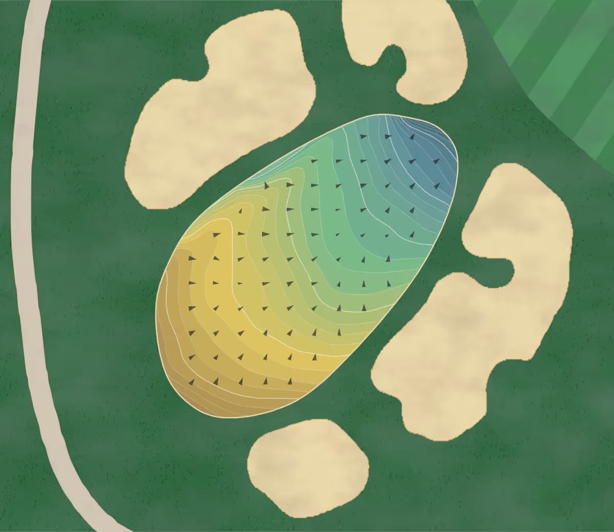 Green contour map of Glen Head in Glen Head, New York — 276 elevation contours at a 3-inch interval with fall-line arrows, traced from 1-meter lidar