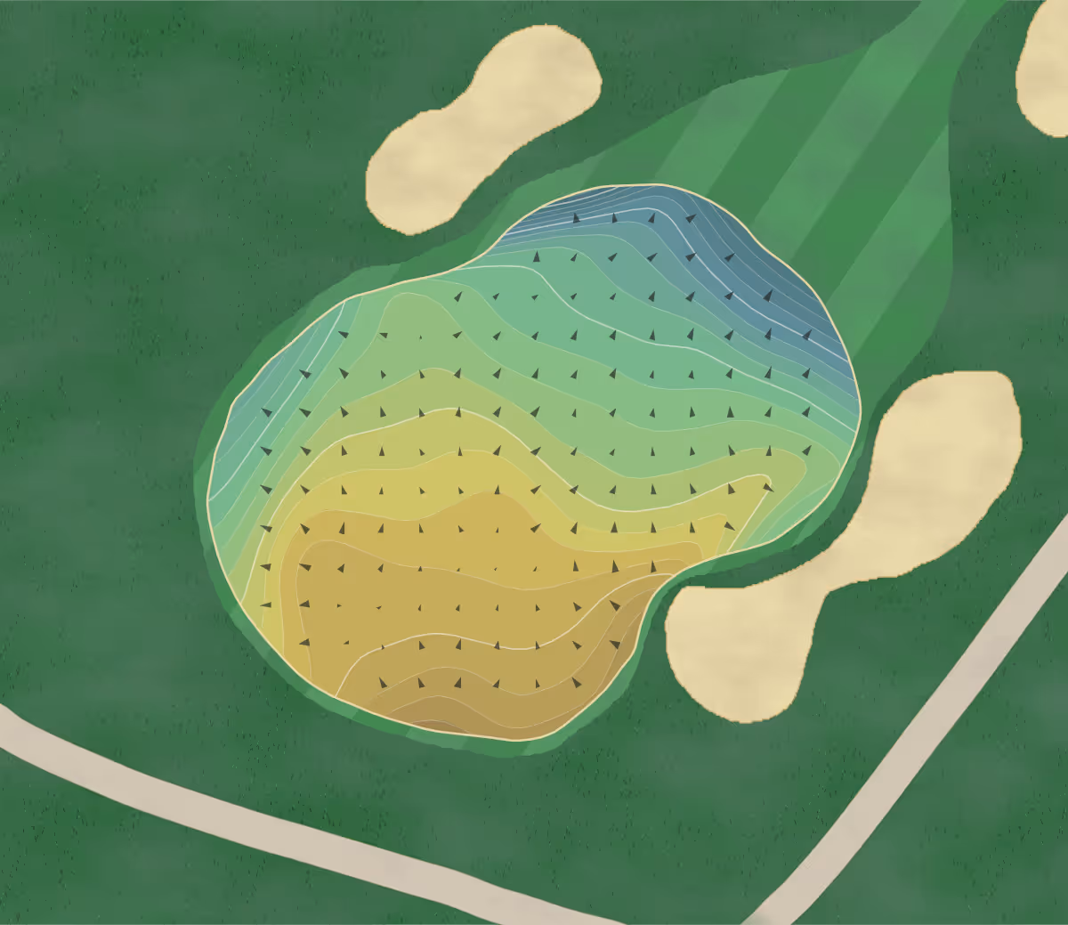 Green contour map of Glen Oak in Clarks Summit, Pennsylvania — 230 elevation contours at a 3-inch interval with fall-line arrows, traced from 1-meter lidar