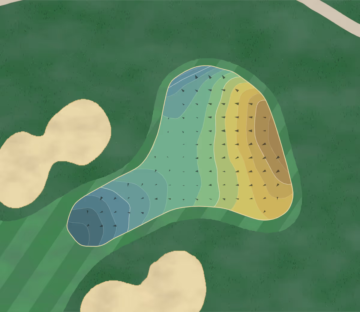 Green contour map of Glen Oak in East Amherst, New York — 200 elevation contours at a 3-inch interval with fall-line arrows, traced from 1-meter lidar
