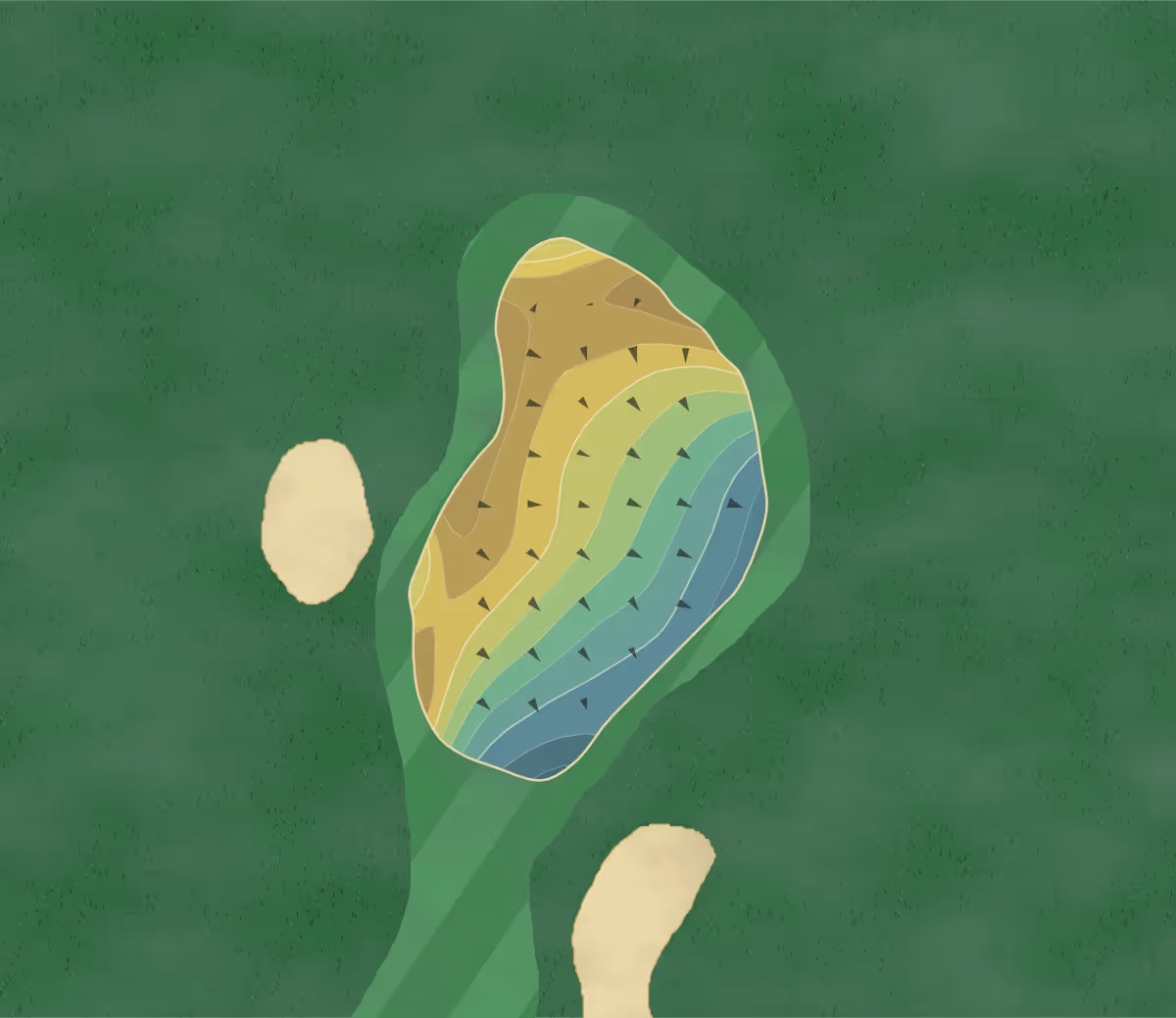 Green contour map of Glenbrier in Perry, Michigan — 135 elevation contours at a 3-inch interval with fall-line arrows, traced from 1-meter lidar
