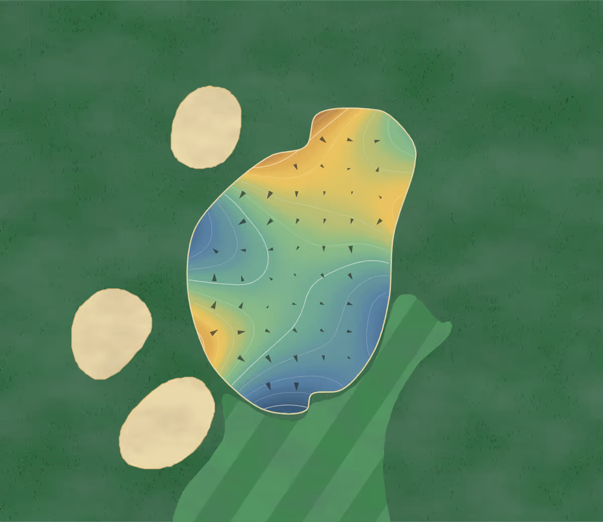 Green contour map of Gleneagles CC in Delray Beach, Florida: 311 elevation contours at a 3-inch interval with fall-line arrows, traced from 1-meter lidar