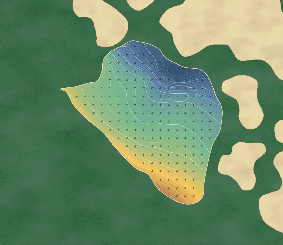Green contour map of Glenmoor in Canton, Ohio: 237 elevation contours at a 3-inch interval with fall-line arrows, traced from 1-meter lidar