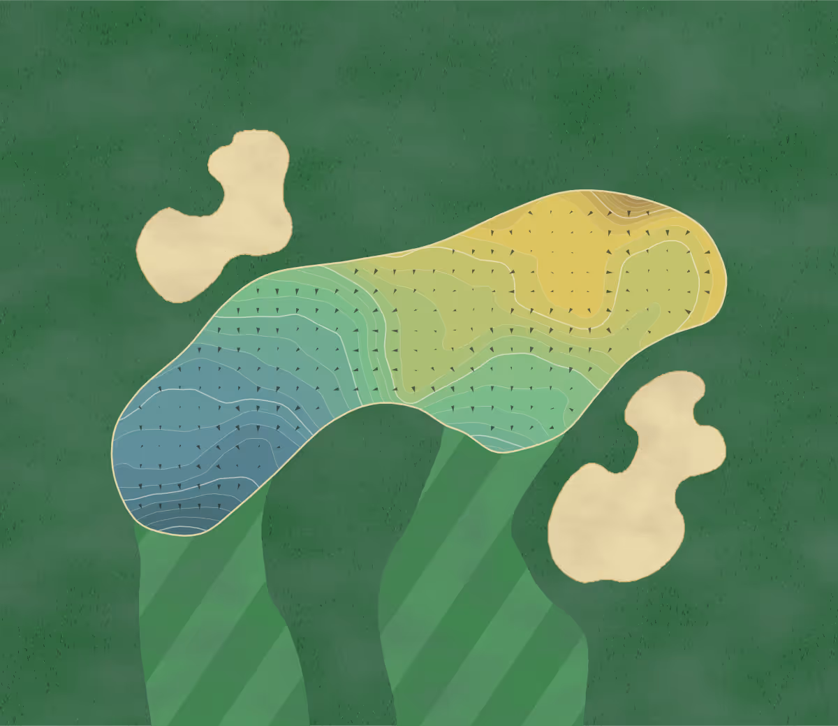 Green contour map of Zürich Zumikon in Zumikon, Switzerland — 326 elevation contours at a 8-centimeter interval with fall-line arrows, traced from 1-meter lidar