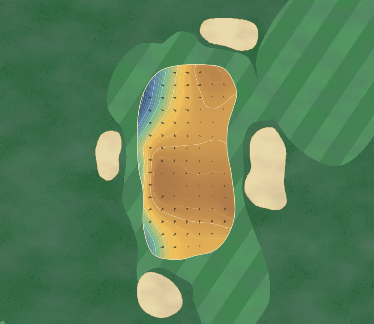 Green contour map of Les Boisés de Joly in Joly, Canada: 295 elevation contours at a 8-centimeter interval with fall-line arrows, traced from 1-meter lidar