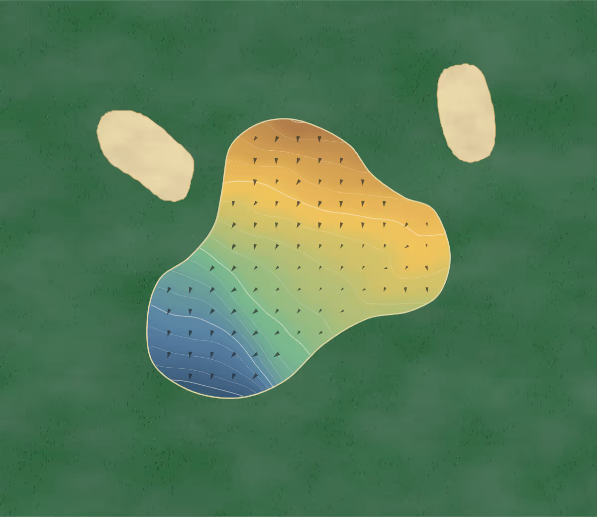 Green contour map of Stokes Bay in Hampshire, England — 98 elevation contours at a 8-centimeter interval with fall-line arrows, traced from 1-meter lidar