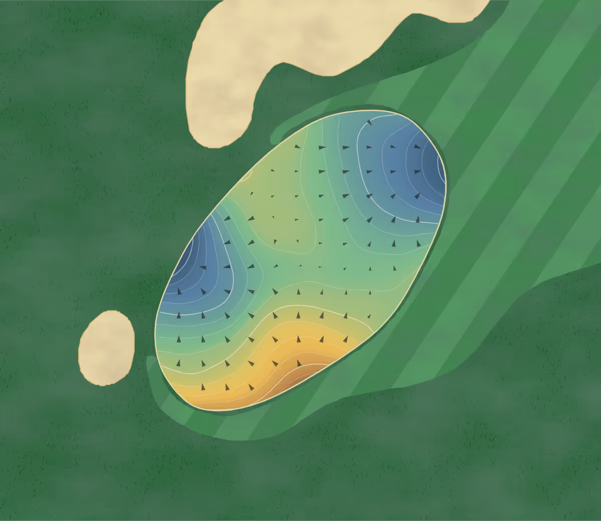 Green contour map of Grand Elk in Granby, Colorado — 178 elevation contours at a 3-inch interval with fall-line arrows, traced from 1-meter lidar