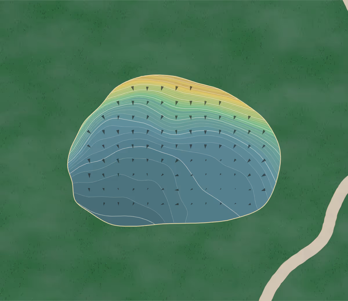 Green contour map of Grand Lake in Grand Lake, Colorado — 321 elevation contours at a 3-inch interval with fall-line arrows, traced from 1-meter lidar