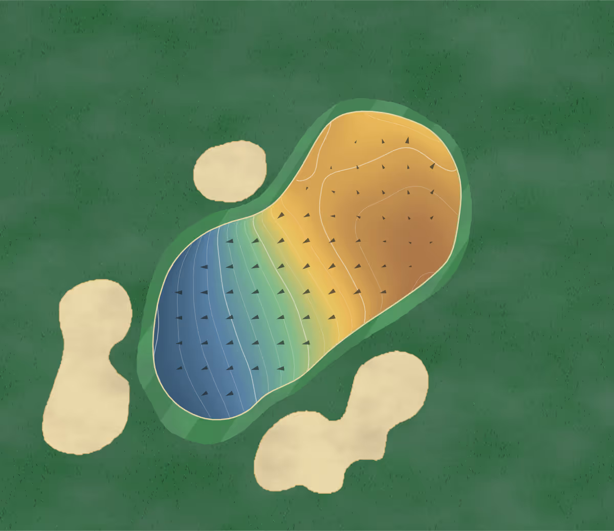 Green contour map of Grandfather in Linville, North Carolina: 203 elevation contours at a 3-inch interval with fall-line arrows, traced from 1-meter lidar