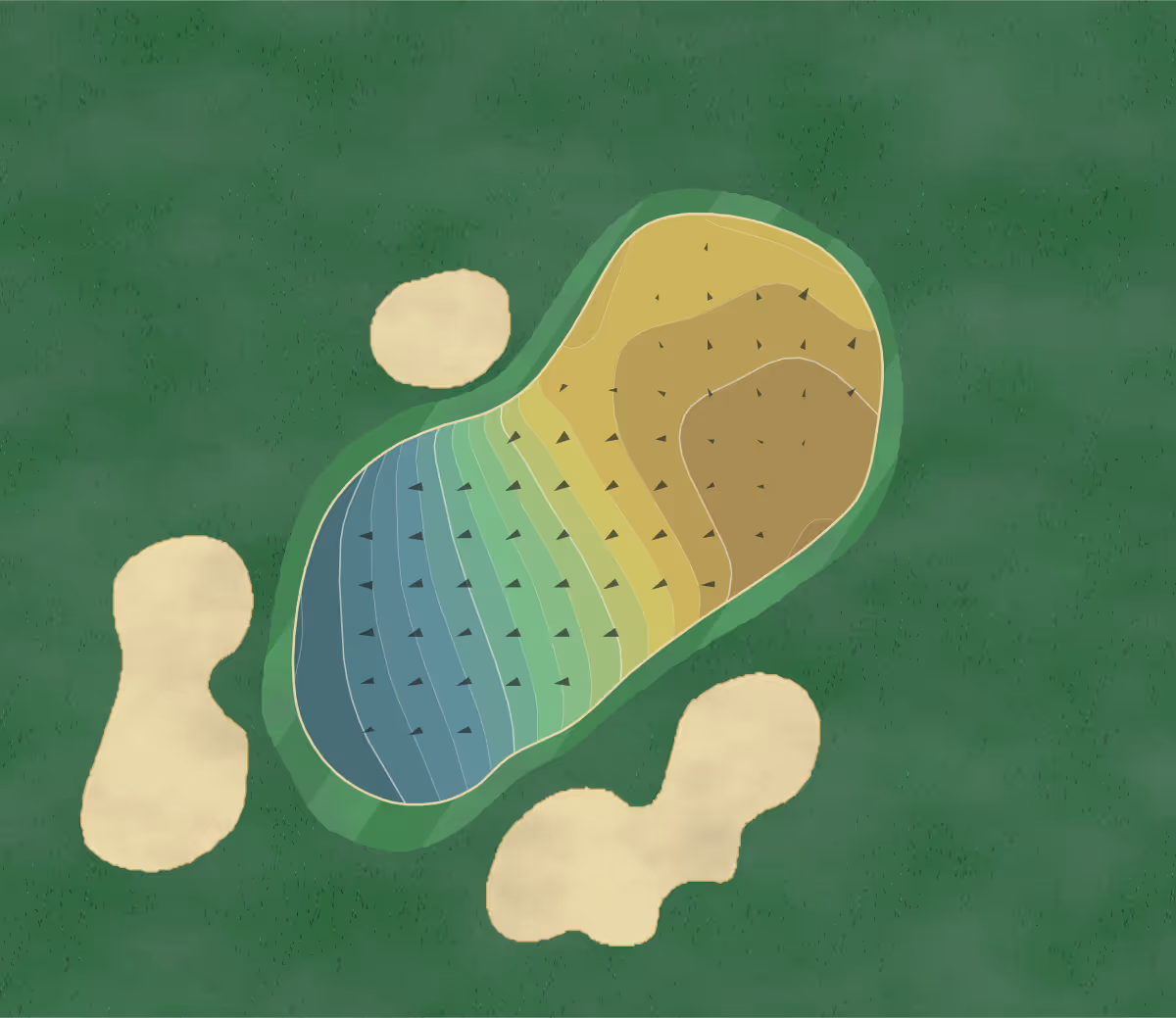 Green contour map of Grandfather in Linville, North Carolina — 275 elevation contours at a 3-inch interval with fall-line arrows, traced from 1-meter lidar