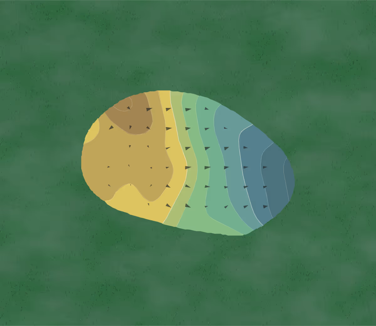 Green contour map of Granite Falls North in Surprise, Arizona — 17 elevation contours at a 3-inch interval with fall-line arrows, traced from 1-meter lidar