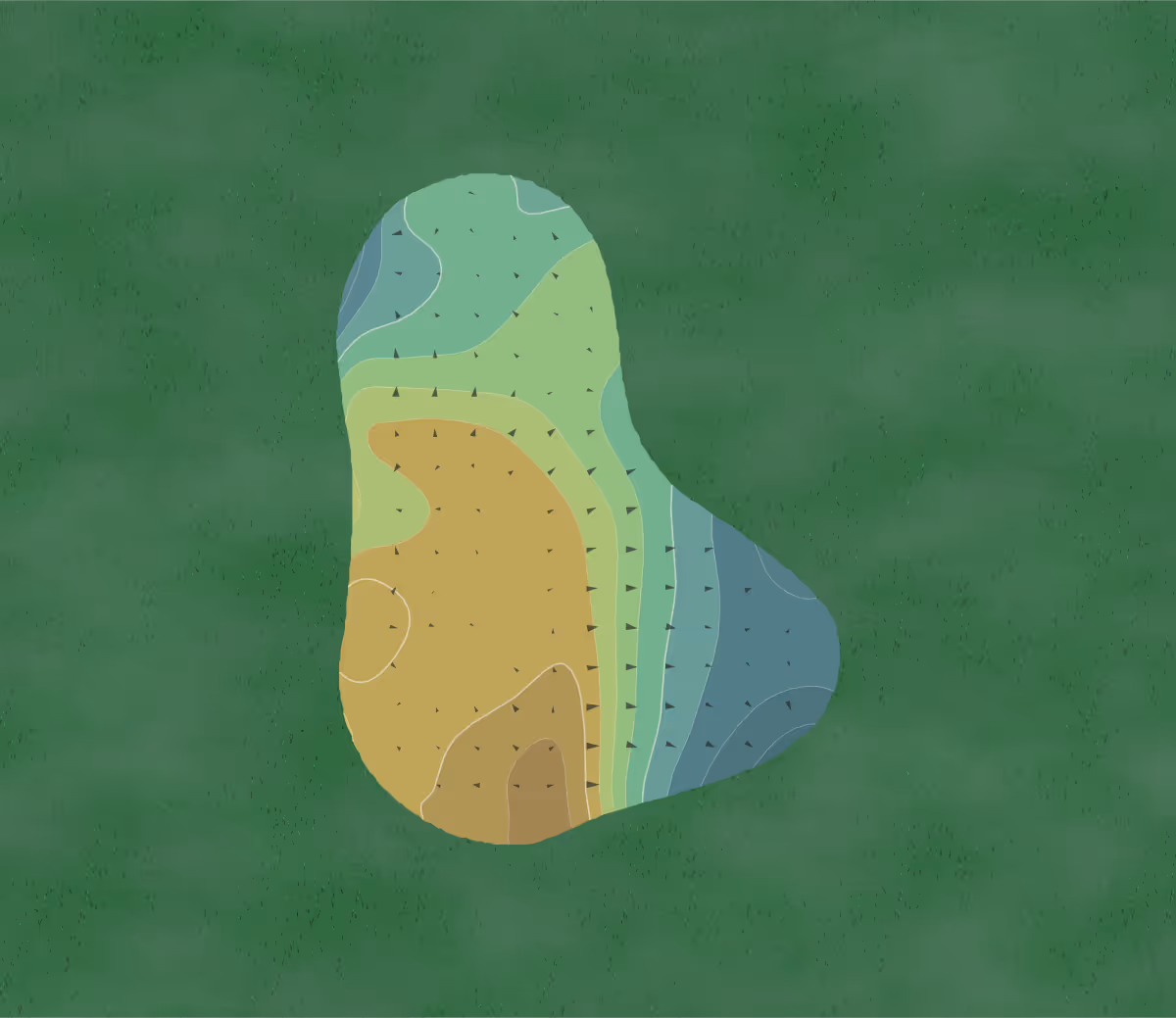 Green contour map of Granite Falls South in Surprise, Arizona — 125 elevation contours at a 3-inch interval with fall-line arrows, traced from 1-meter lidar