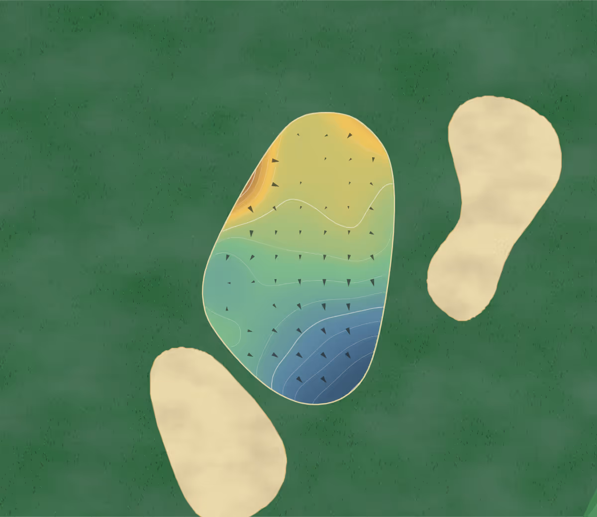 Green contour map of Grape Ranch GC in Palo Cedro, California: 94 elevation contours at a 3-inch interval with fall-line arrows, traced from 1-meter lidar