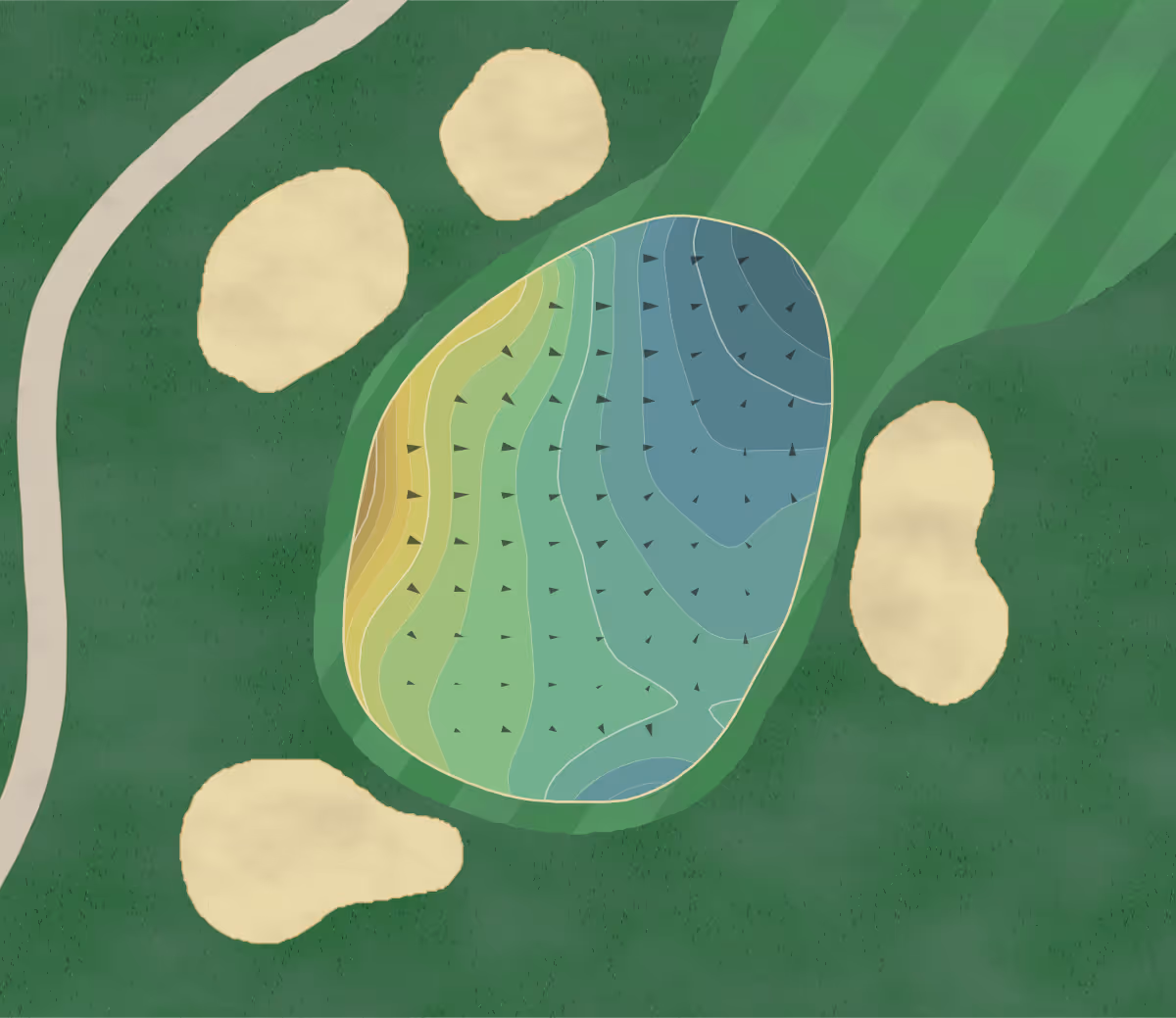 Green contour map of Gray's Crossing in Truckee, California — 196 elevation contours at a 3-inch interval with fall-line arrows, traced from 1-meter lidar