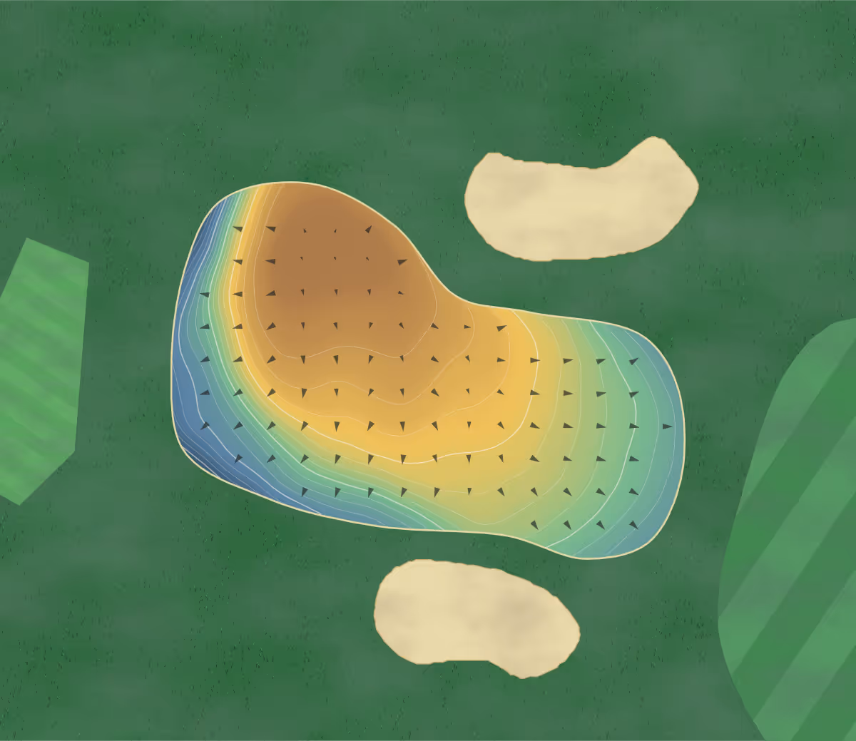 Green contour map of Grays Harbor in Aberdeen, Washington — 93 elevation contours at a 3-inch interval with fall-line arrows, traced from 1-meter lidar