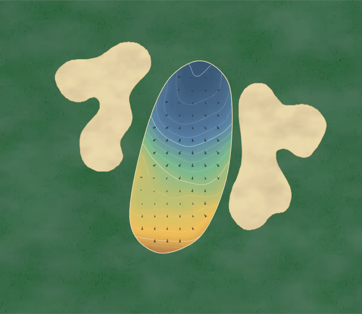 Green contour map of Green Acres in Northbrook, Illinois: 148 elevation contours at a 3-inch interval with fall-line arrows, traced from 1-meter lidar