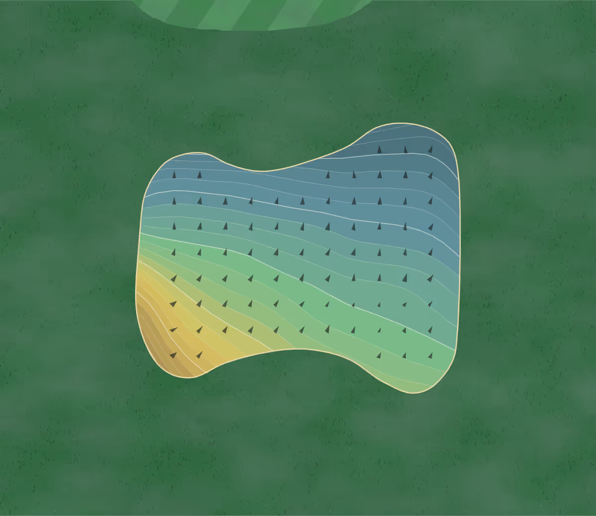 Green contour map of Green Lea in Albert Lea, Minnesota — 192 elevation contours at a 3-inch interval with fall-line arrows, traced from 1-meter lidar