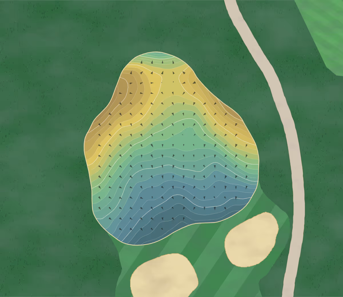 Green contour map of Gull Lake View West in Augusta, Michigan — 248 elevation contours at a 3-inch interval with fall-line arrows, traced from 1-meter lidar