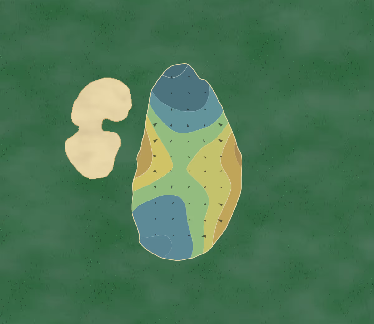 Green contour map of Hammock Bay in Naples, Florida — 6 elevation contours at a 3-inch interval with fall-line arrows, traced from 1-meter lidar