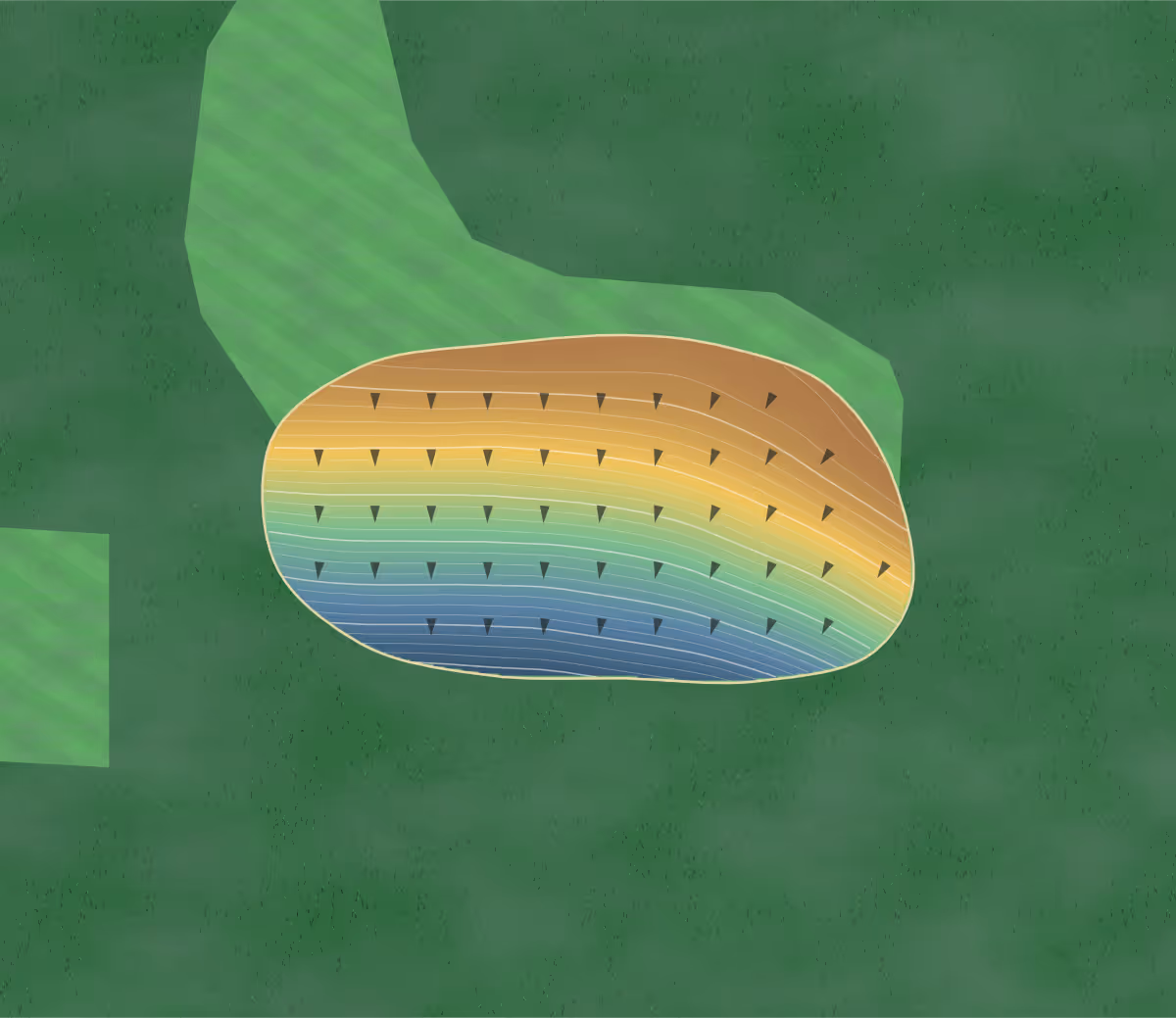 Green contour map of Harbor in Ashtabula, Ohio: 122 elevation contours at a 3-inch interval with fall-line arrows, traced from 1-meter lidar