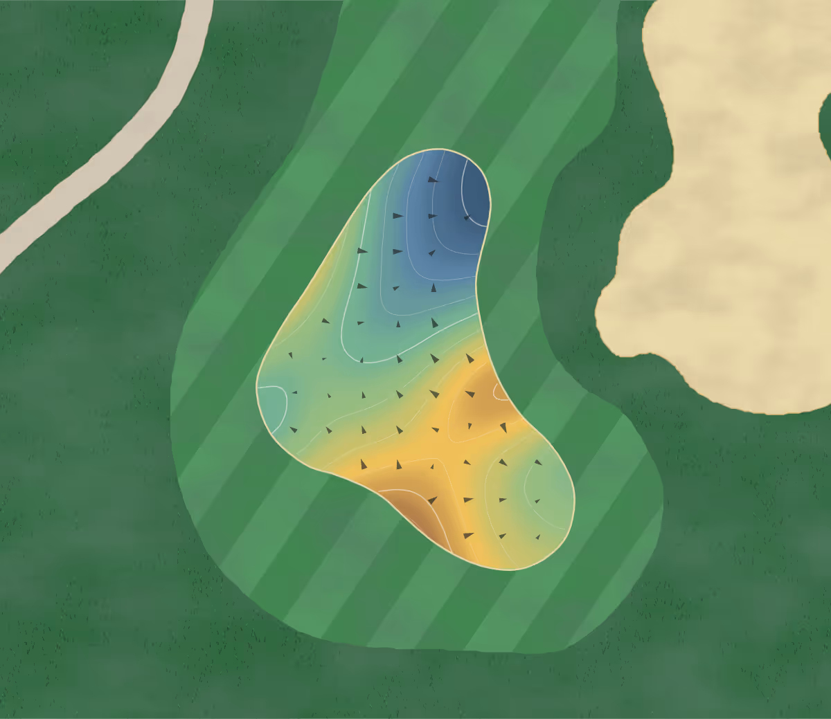 Green contour map of Hawks Creek in Westworth Village, Texas — 153 elevation contours at a 3-inch interval with fall-line arrows, traced from 1-meter lidar