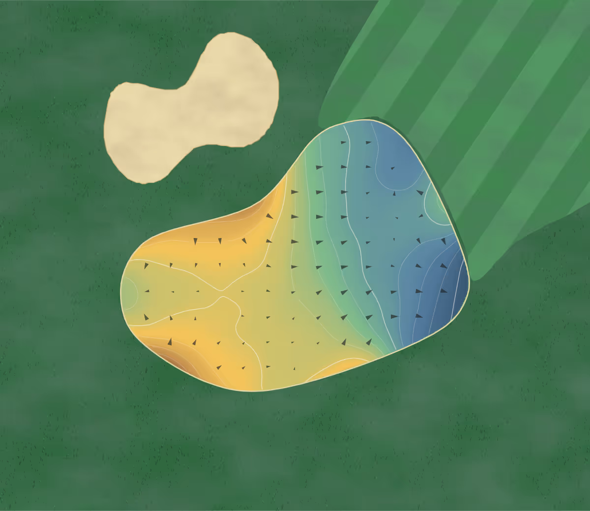 Green contour map of Hawthorne Hills in Saukville, Wisconsin: 238 elevation contours at a 3-inch interval with fall-line arrows, traced from 1-meter lidar