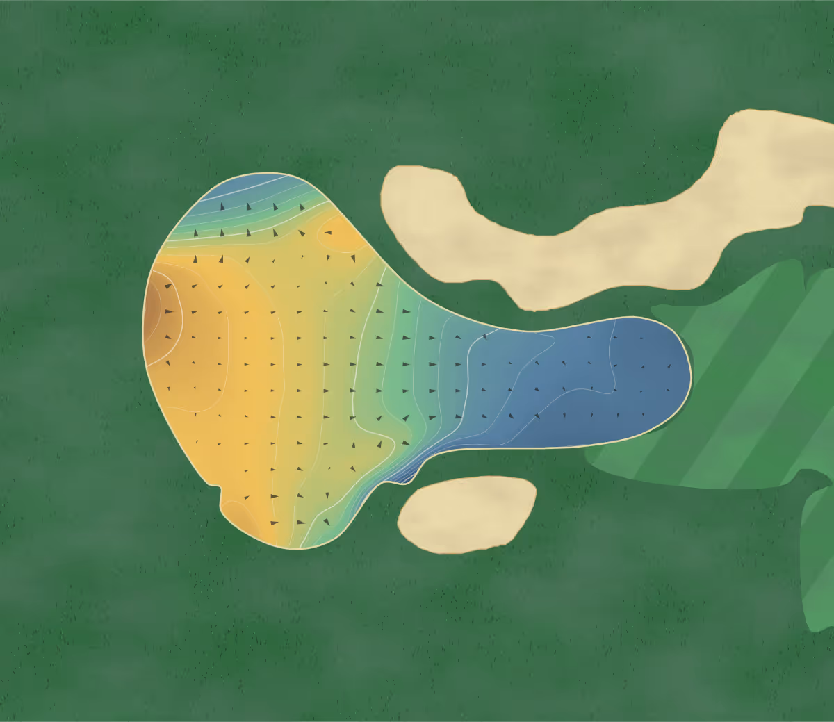 Green contour map of Hayden Lake in Hayden Lake, Idaho — 158 elevation contours at a 3-inch interval with fall-line arrows, traced from 1-meter lidar