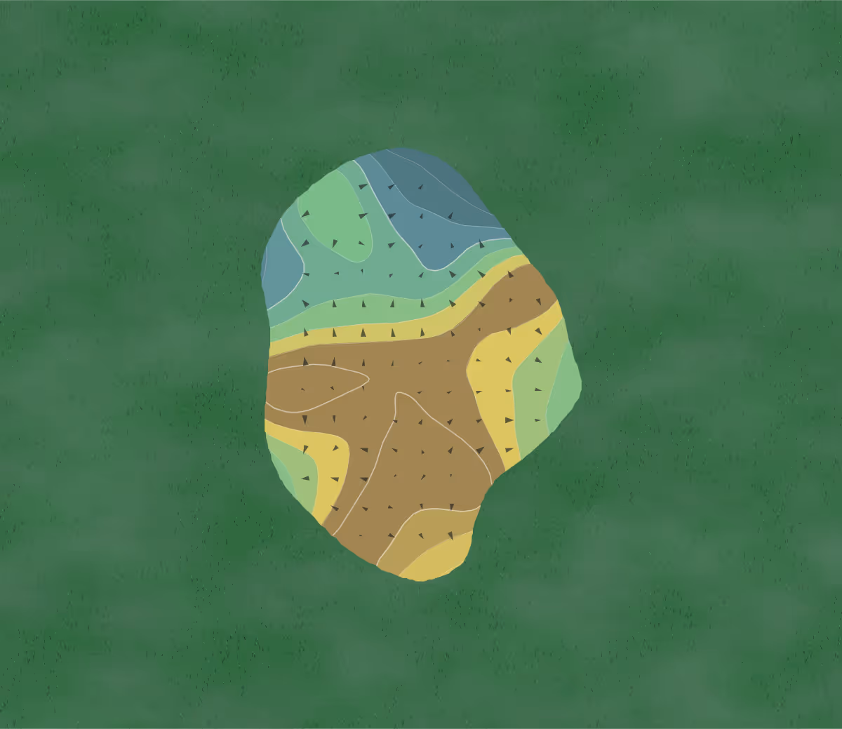 Green contour map of Heatherwoods in Charlevoix, Michigan — 152 elevation contours at a 3-inch interval with fall-line arrows, traced from 1-meter lidar