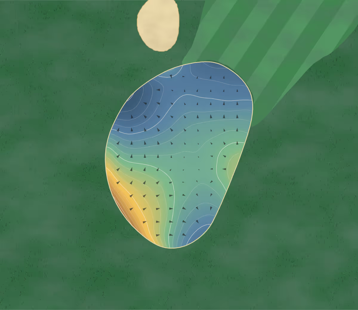 Green contour map of Heidelberg in Bernville, Pennsylvania: 301 elevation contours at a 3-inch interval with fall-line arrows, traced from 1-meter lidar