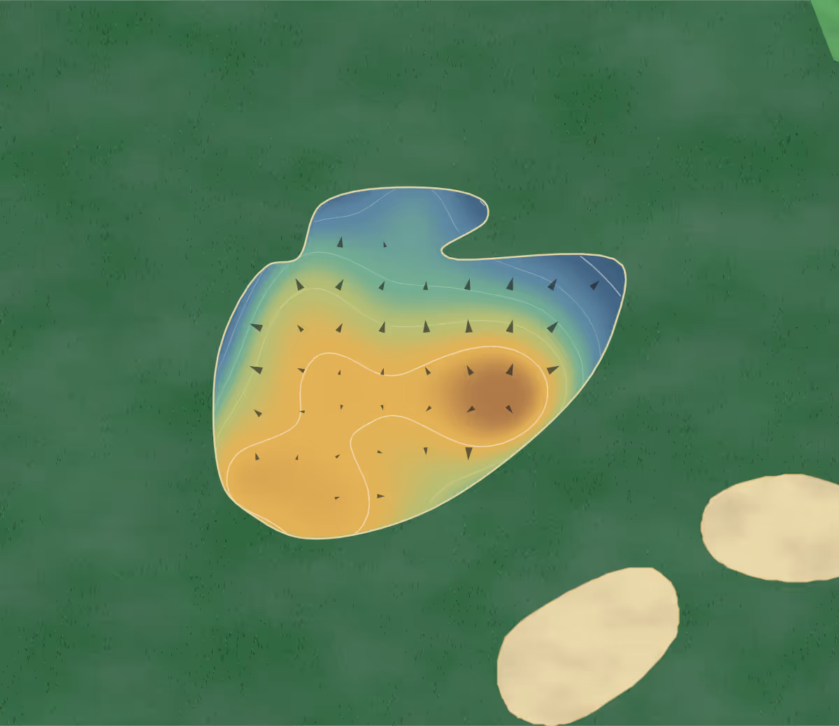 Green contour map of Heritage Harbour in Annapolis, Maryland: 57 elevation contours at a 3-inch interval with fall-line arrows, traced from 1-meter lidar