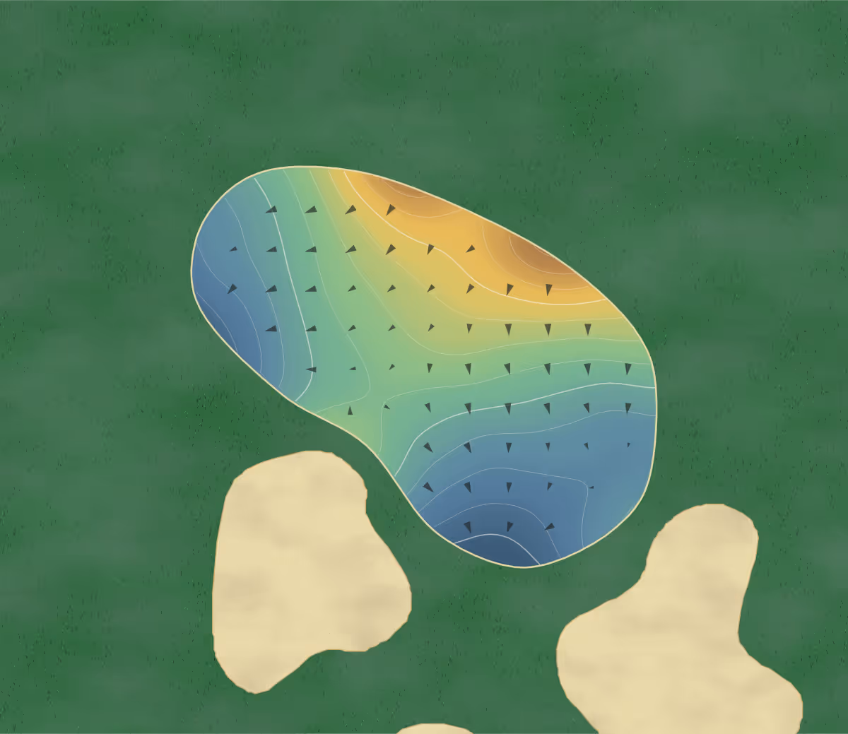 Green contour map of Hickory Knob State in McCormick, South Carolina: 201 elevation contours at a 3-inch interval with fall-line arrows, traced from 1-meter lidar