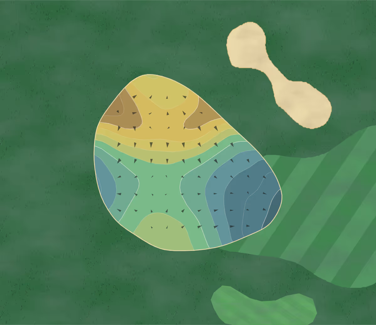 Green contour map of Hickory Valley in Gilbertsville, Pennsylvania — 270 elevation contours at a 3-inch interval with fall-line arrows, traced from 1-meter lidar