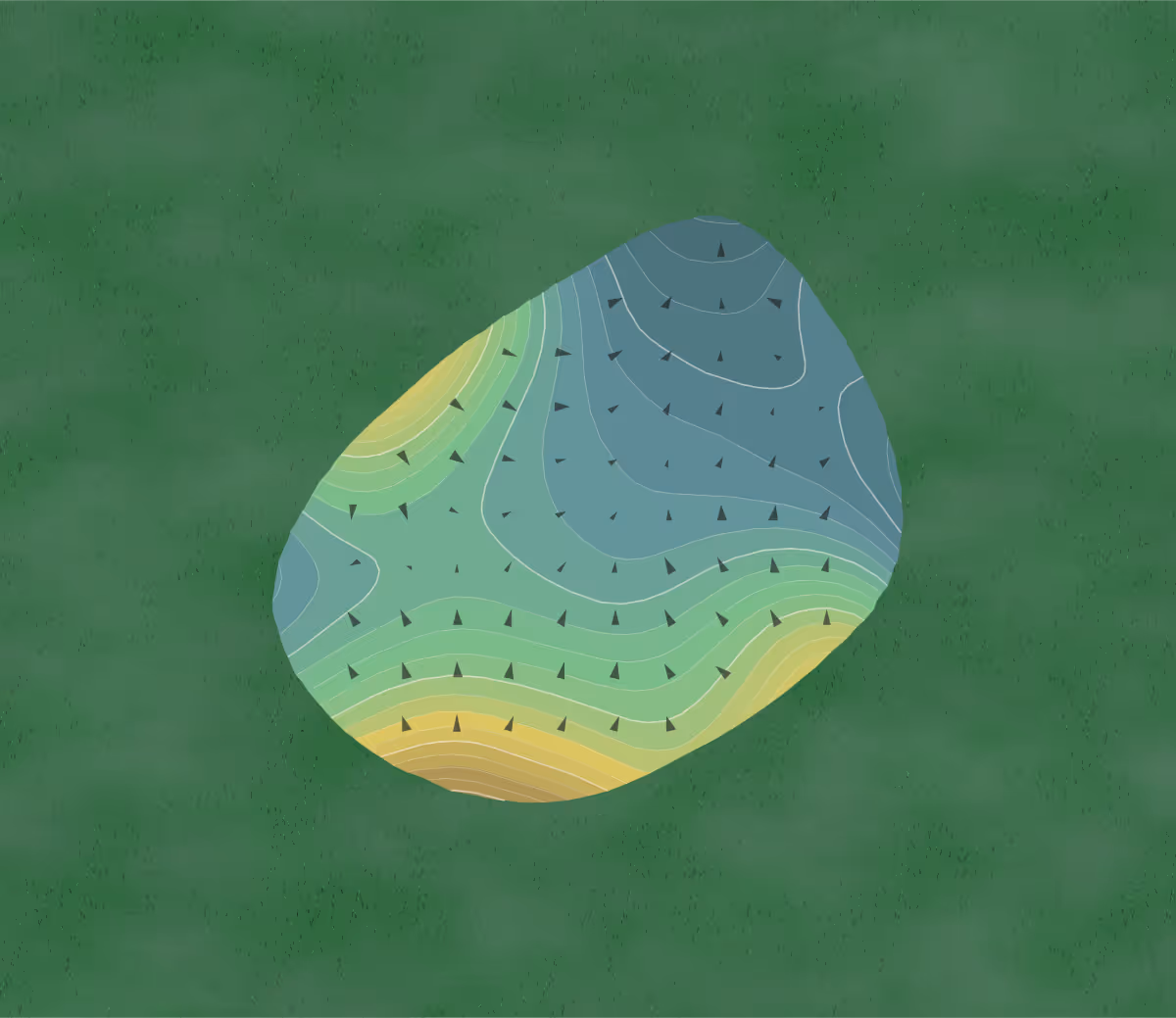 Green contour map of Hidden Falls in Meadowlakes, Texas — 295 elevation contours at a 3-inch interval with fall-line arrows, traced from 1-meter lidar