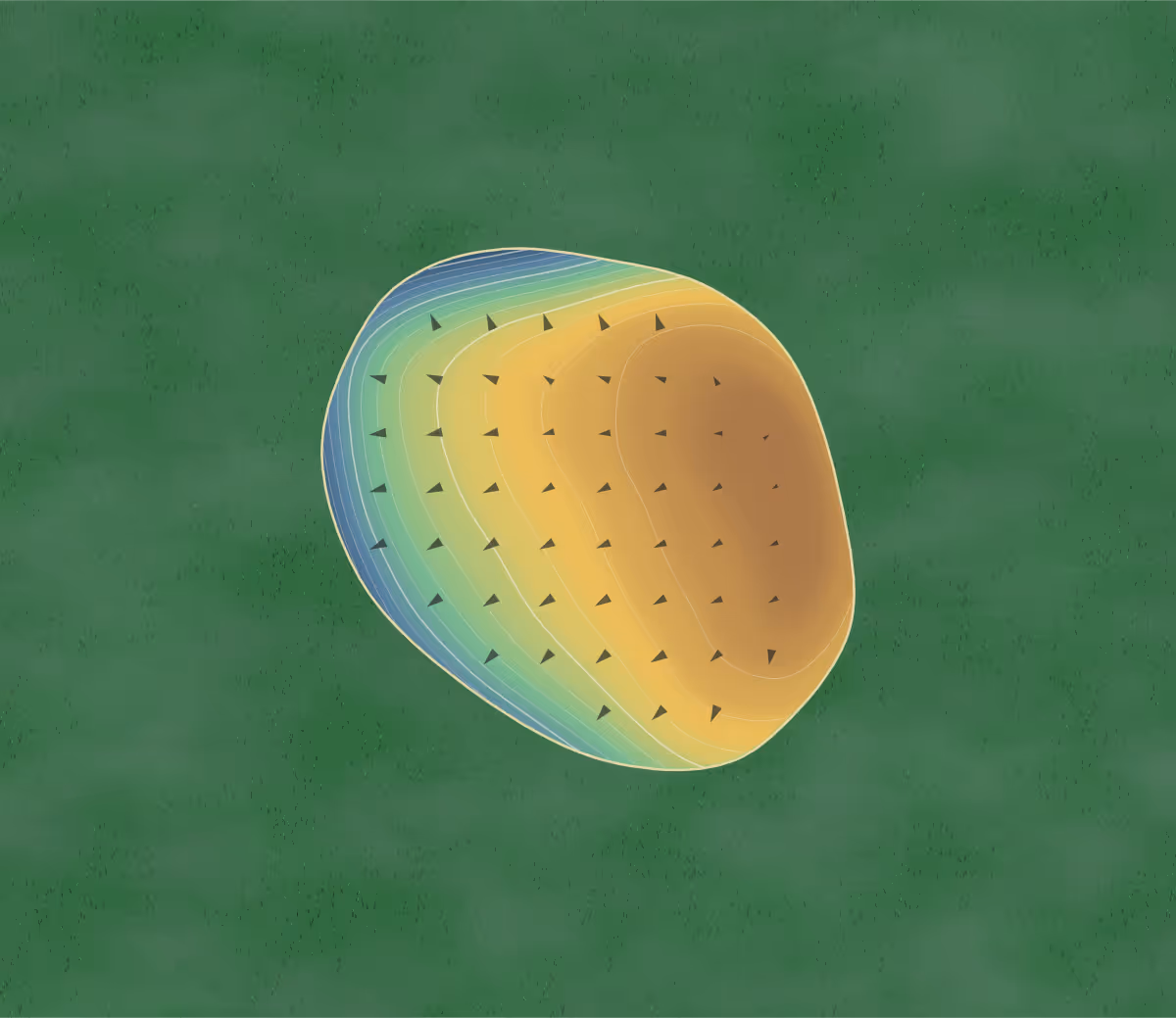 Green contour map of Hidden Springs in Overbrook, Kansas: 67 elevation contours at a 3-inch interval with fall-line arrows, traced from 1-meter lidar