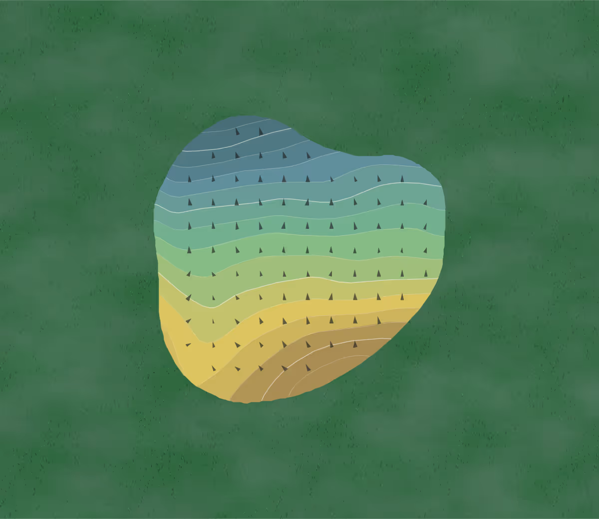 Green contour map of Hidden Waters in Waupaca, Wisconsin — 107 elevation contours at a 3-inch interval with fall-line arrows, traced from 1-meter lidar